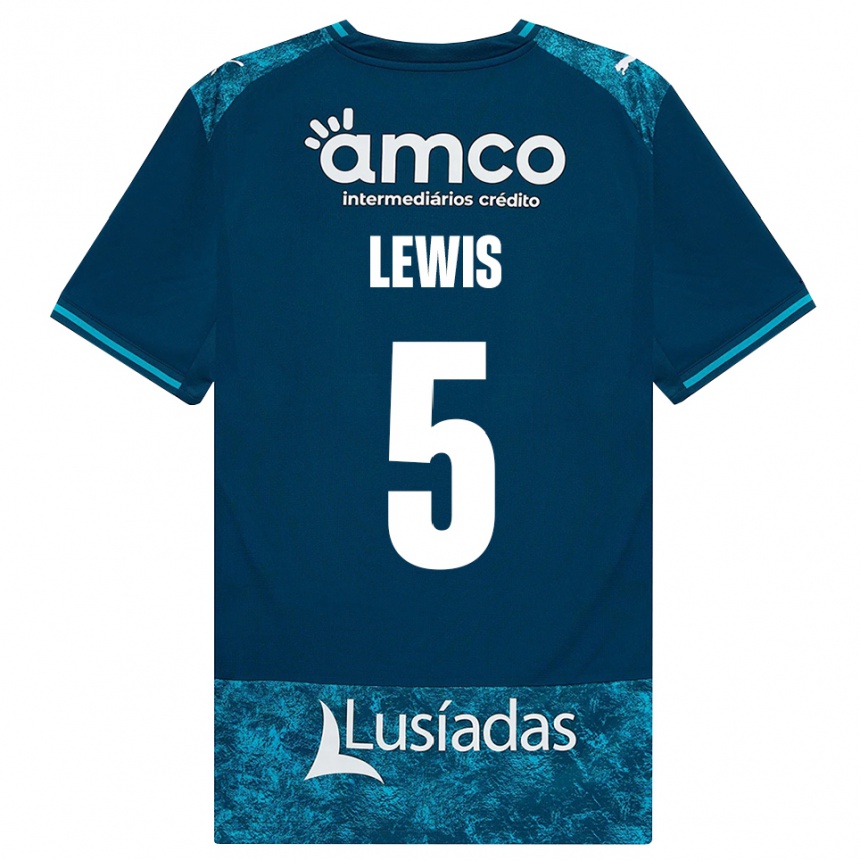 ילדים כדורגל Leah Lewis #5 אפור כהה טורקיז בינוני הרחק ג'רזי 2026/27