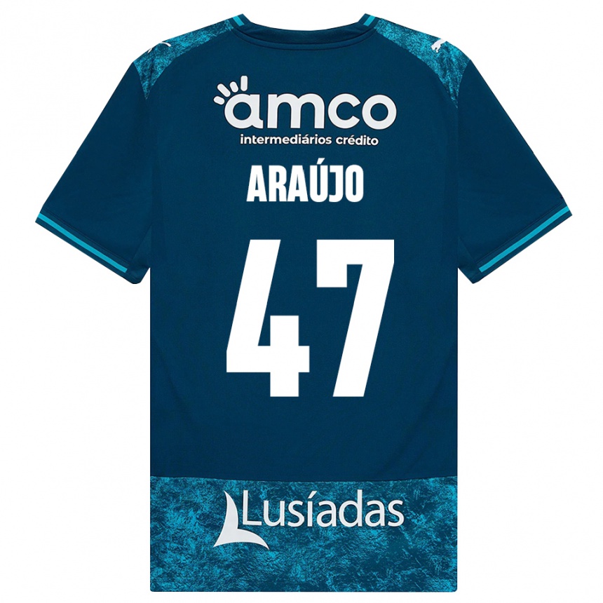 ילדים כדורגל Matheus Araújo #47 אפור כהה טורקיז בינוני הרחק ג'רזי 2026/27