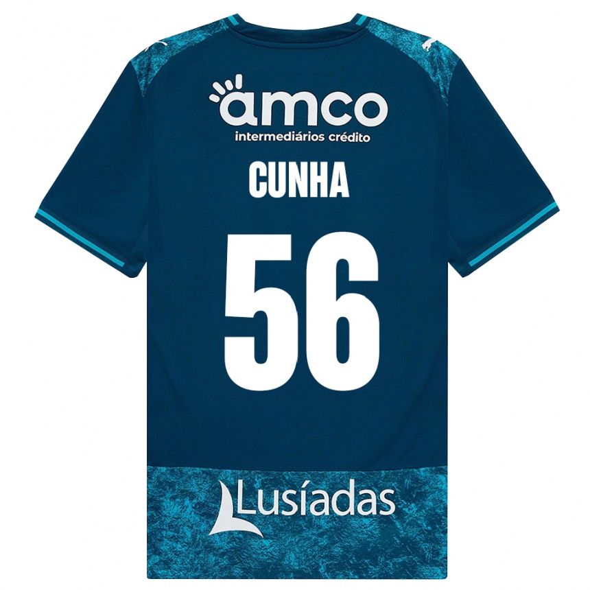 ילדים כדורגל Romário Cunha #56 אפור כהה טורקיז בינוני הרחק ג'רזי 2026/27 ילדים כדורגל Romário Cunha #56 אפור כהה טורקיז בינוני הרחק ג'רזי 2026/27