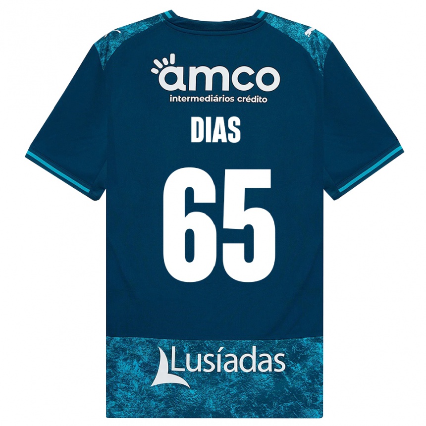 ילדים כדורגל Leandro Dias #65 אפור כהה טורקיז בינוני הרחק ג'רזי 2026/27