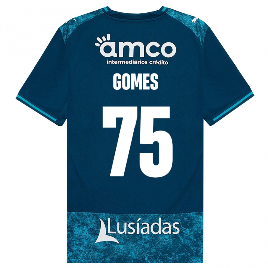 ילדים כדורגל Tomás Gomes #75 אפור כהה טורקיז בינוני הרחק ג'רזי 2026/27