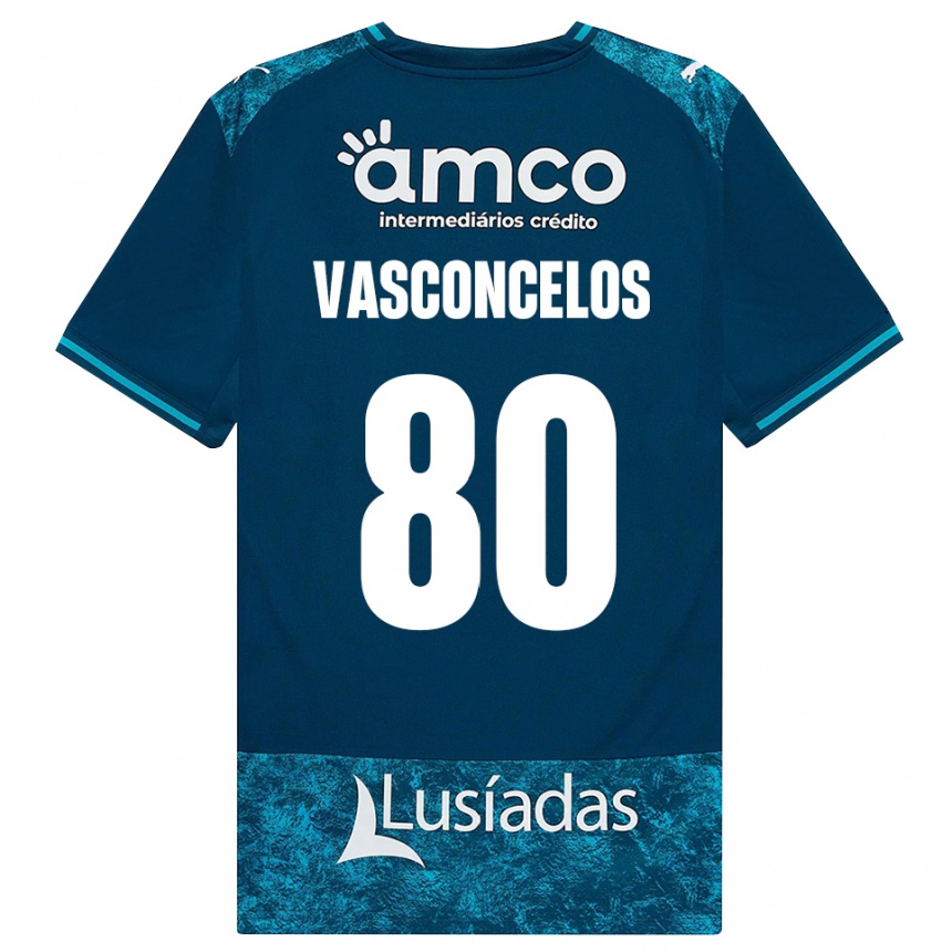 ילדים כדורגל Vasconcelos #80 אפור כהה טורקיז בינוני הרחק ג'רזי 2026/27 ילדים כדורגל Vasconcelos #80 אפור כהה טורקיז בינוני הרחק ג'רזי 2026/27