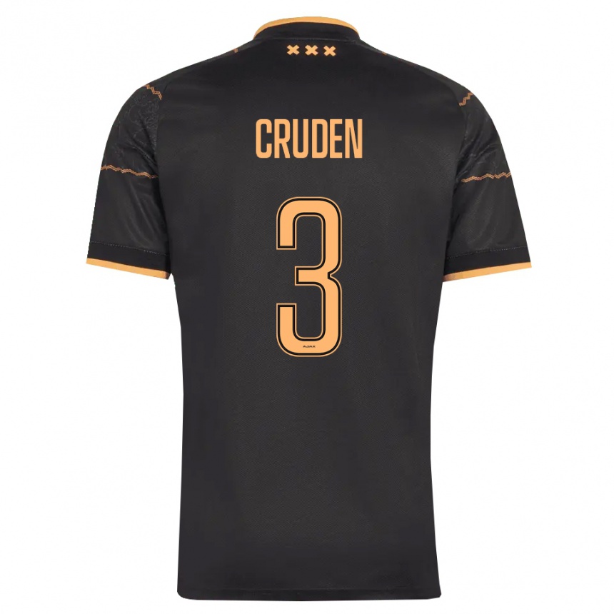 ילדים כדורגל Joeri Cruden #3 שחור כתום הרחק ג'רזי 2026/27