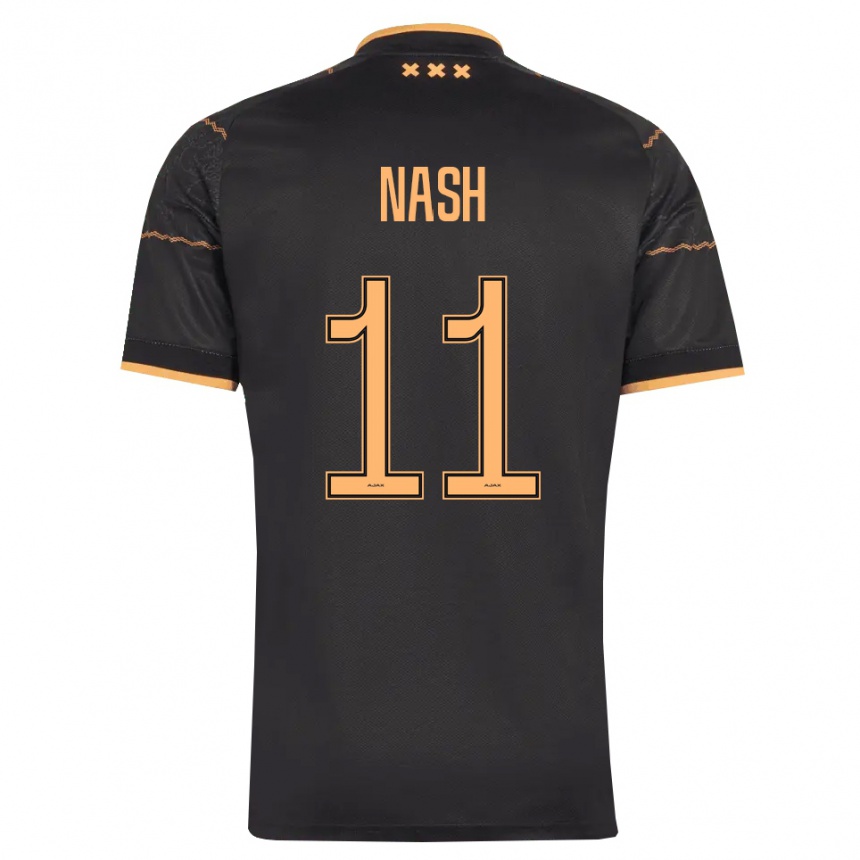 ילדים כדורגל Pharell Nash #11 שחור כתום הרחק ג'רזי 2026/27 ילדים כדורגל Pharell Nash #11 שחור כתום הרחק ג'רזי 2026/27