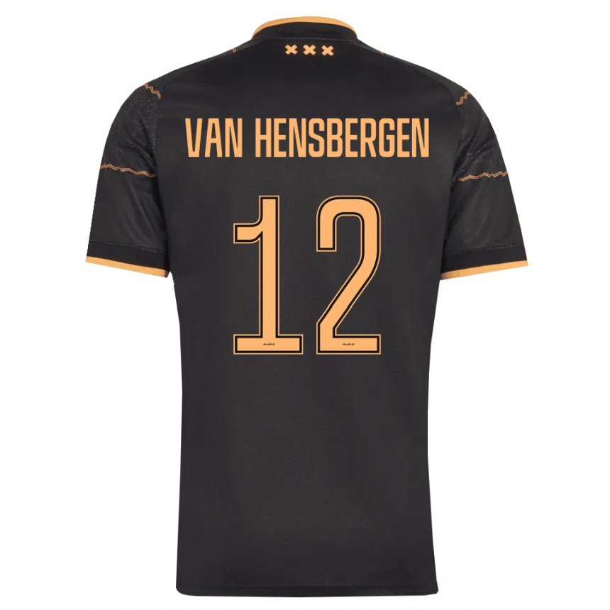 ילדים כדורגל Jade Van Hensbergen #12 שחור כתום הרחק ג'רזי 2026/27