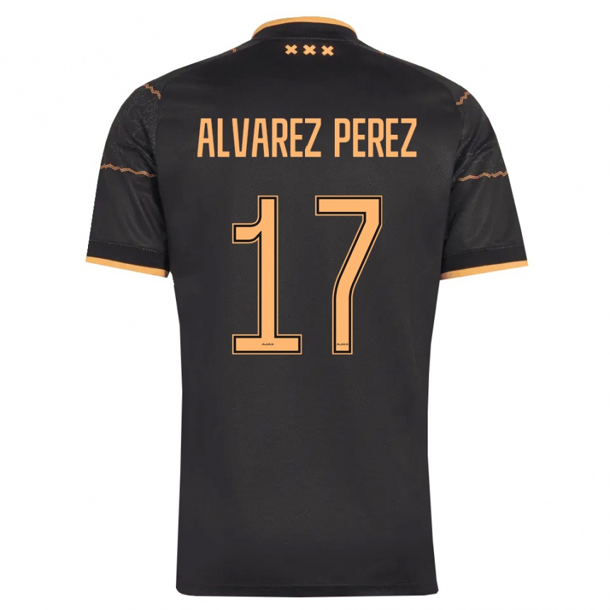 ילדים כדורגל Marley Alvarez Perez #17 שחור כתום הרחק ג'רזי 2026/27