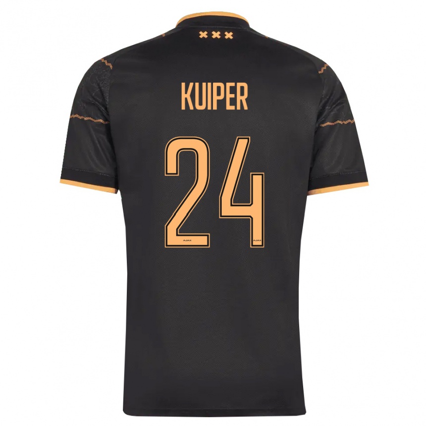 ילדים כדורגל Justen Kuiper #24 שחור כתום הרחק ג'רזי 2026/27