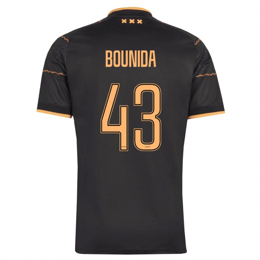 ילדים כדורגל Rayane Bounida #43 שחור כתום הרחק ג'רזי 2026/27 ילדים כדורגל Rayane Bounida #43 שחור כתום הרחק ג'רזי 2026/27
