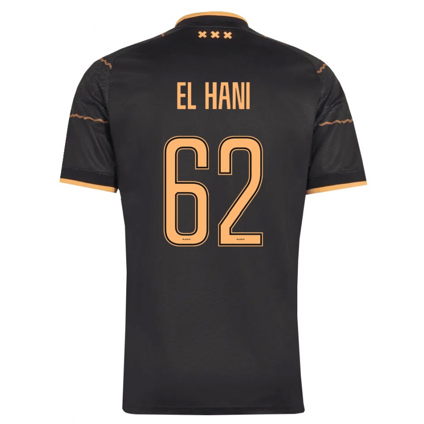 ילדים כדורגל Aymean El Hani #62 שחור כתום הרחק ג'רזי 2026/27 ילדים כדורגל Aymean El Hani #62 שחור כתום הרחק ג'רזי 2026/27