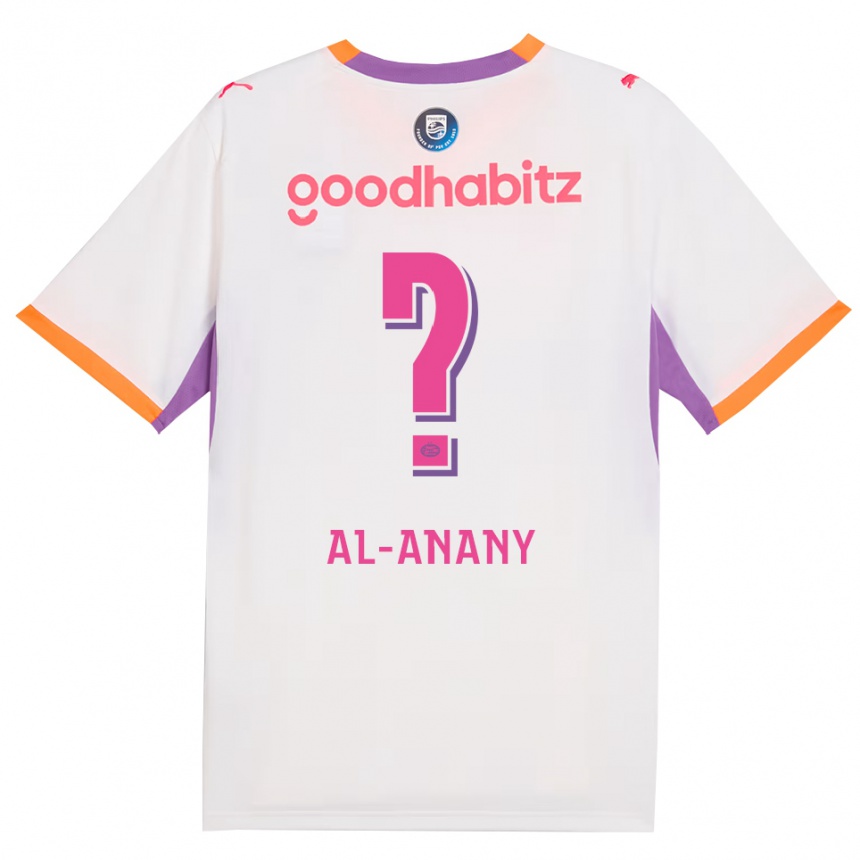 ילדים כדורגל Yousif Al-Anany #0 לבן סגול כתום הרחק ג'רזי 2026/27