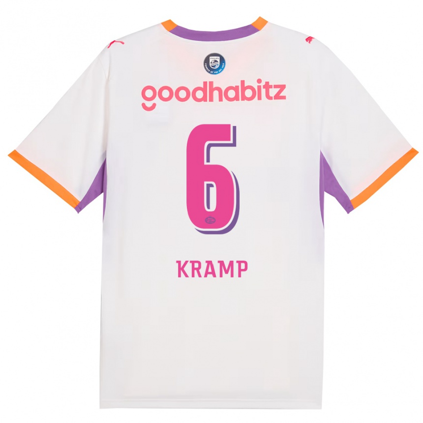 ילדים כדורגל Michael Kramp #6 לבן סגול כתום הרחק ג'רזי 2026/27