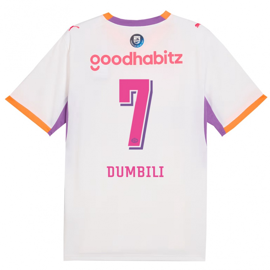 ילדים כדורגל Samuel Dumbili #7 לבן סגול כתום הרחק ג'רזי 2026/27