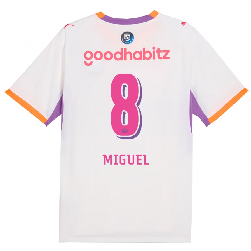 ילדים כדורגל Yani Miguel #8 לבן סגול כתום הרחק ג'רזי 2026/27