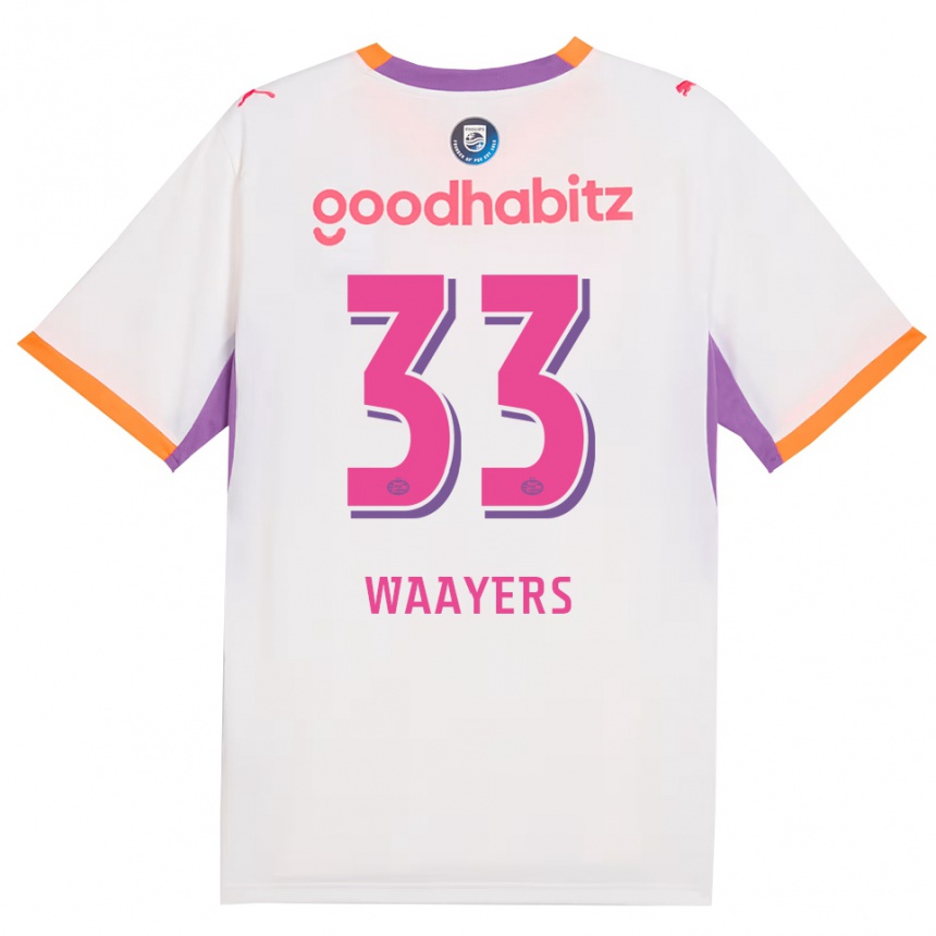 ילדים כדורגל Eus Waayers #33 לבן סגול כתום הרחק ג'רזי 2026/27