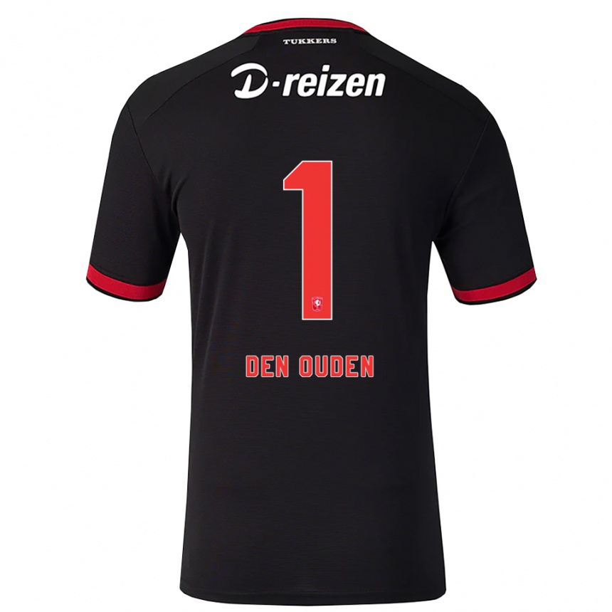 ילדים כדורגל Jim Den Ouden #1 אדום לבן שחור הרחק ג'רזי 2026/27