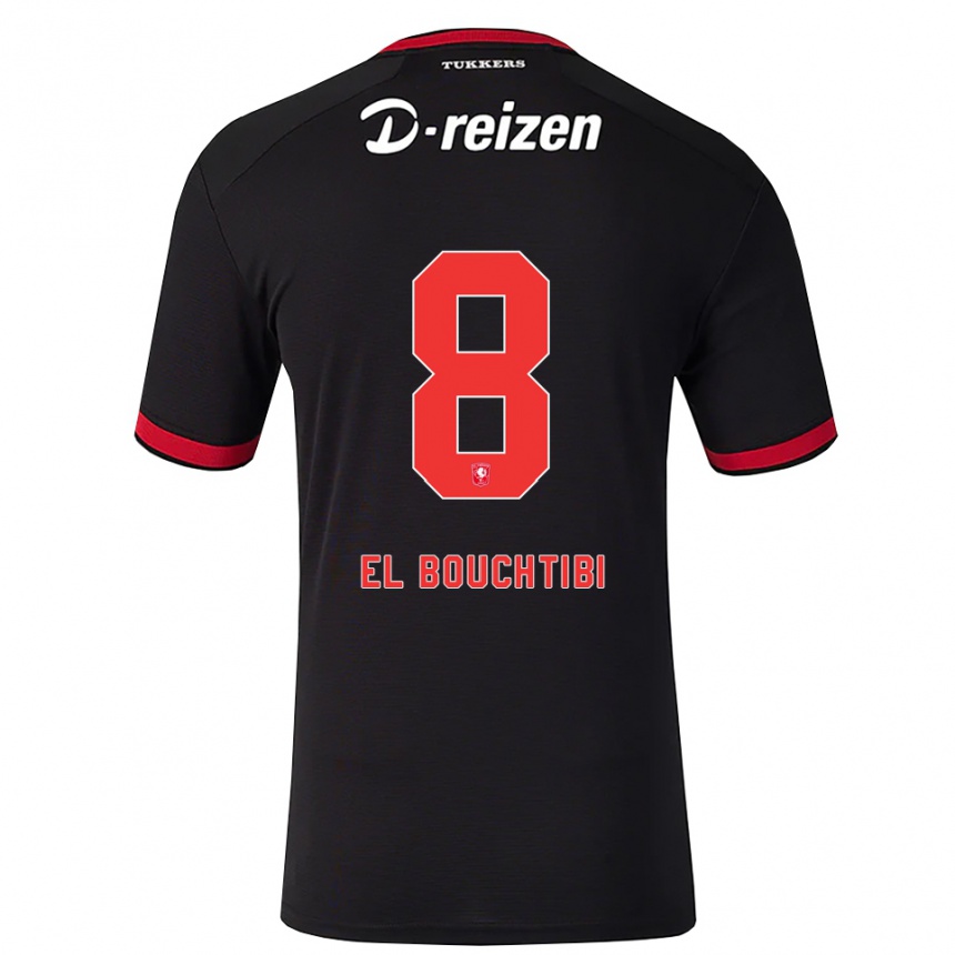ילדים כדורגל Ilias El Bouchtibi #8 אדום לבן שחור הרחק ג'רזי 2026/27 ילדים כדורגל Ilias El Bouchtibi #8 אדום לבן שחור הרחק ג'רזי 2026/27