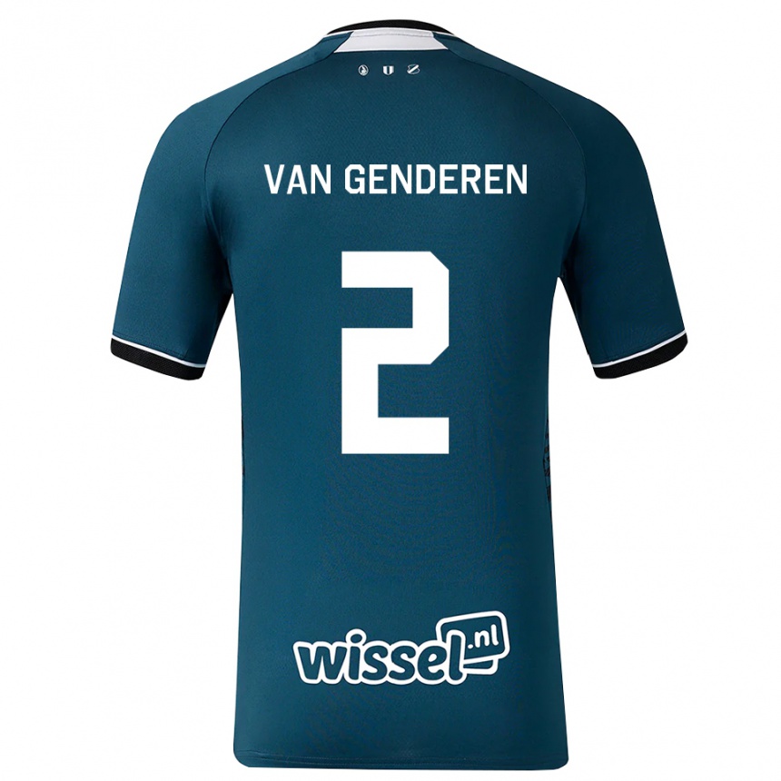 ילדים כדורגל Juliën Van Genderen #2 אפור כהה לבן הרחק ג'רזי 2026/27