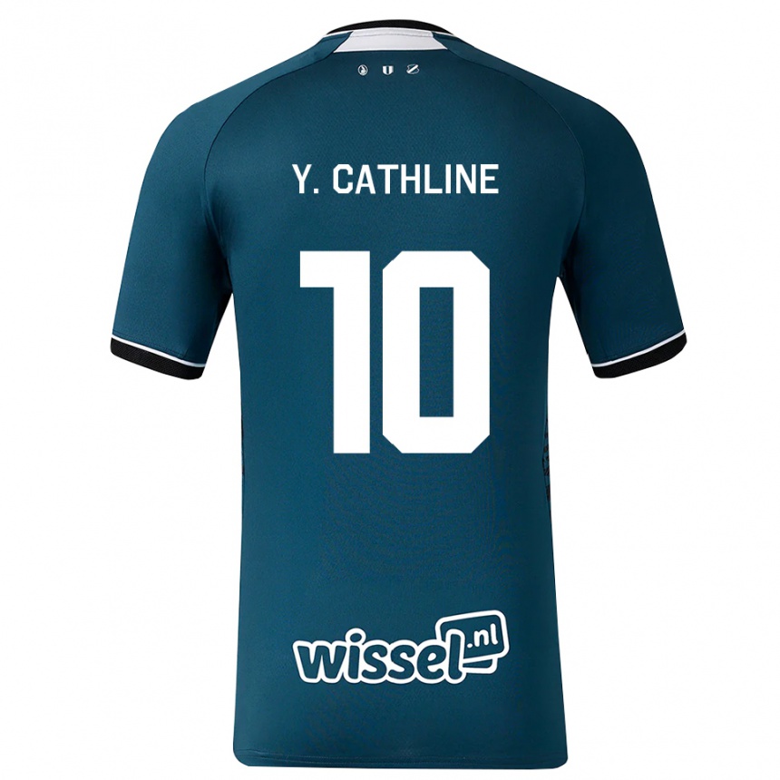 ילדים כדורגל Yoann Cathline #10 אפור כהה לבן הרחק ג'רזי 2026/27