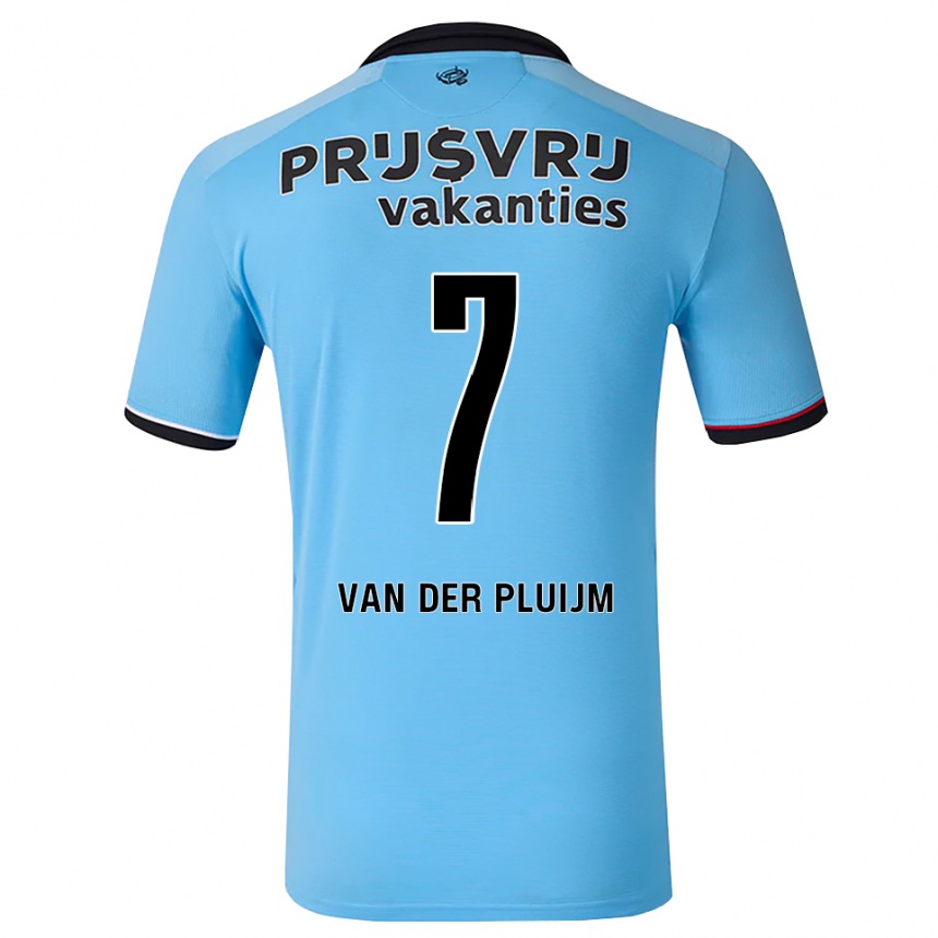 ילדים כדורגל Marvin Van Der Pluijm #7 כחול שמיים עמוק שחור אדום הרחק ג'רזי 2026/27