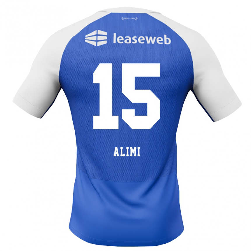 ילדים כדורגל Fadil Alimi #15 כחול דודוד אדום לבן הרחק ג'רזי 2026/27