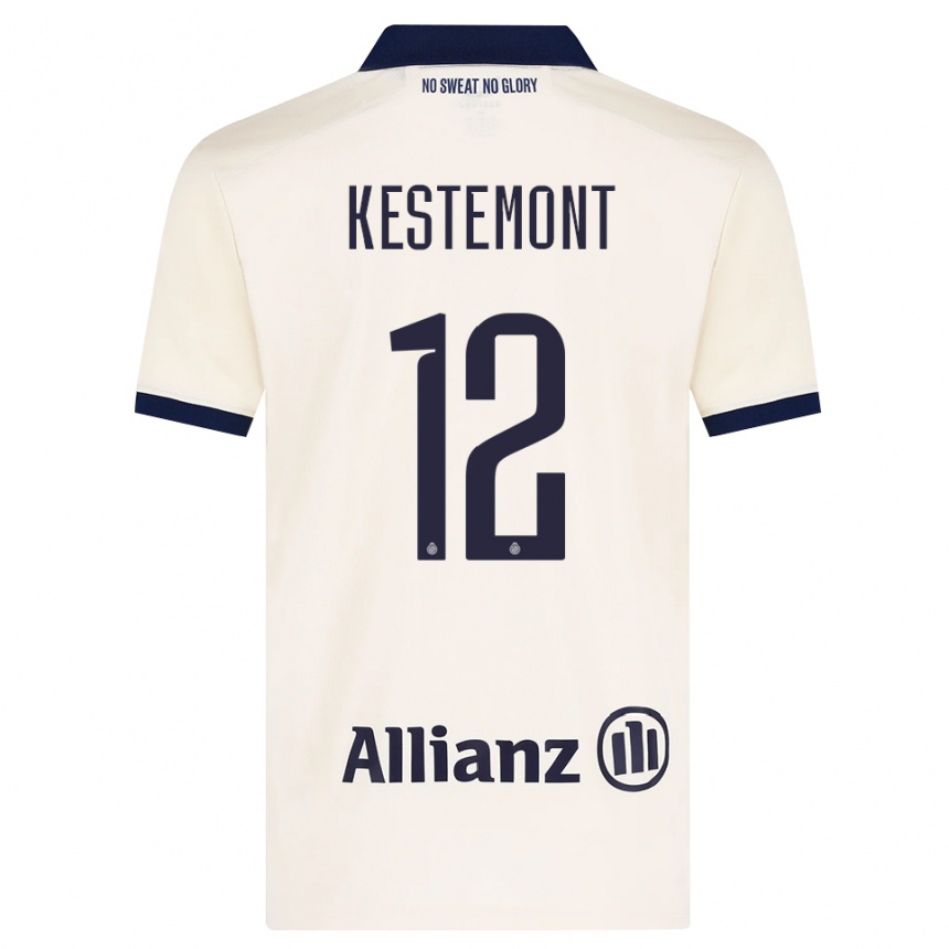 ילדים כדורגל Thibeau Kestemont #12 בז' שחור הרחק ג'רזי 2026/27