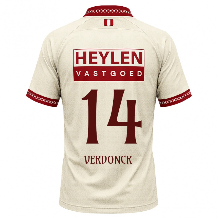 ילדים כדורגל Dries Verdonck #14 בז' אדום הרחק ג'רזי 2026/27 ילדים כדורגל Dries Verdonck #14 בז' אדום הרחק ג'רזי 2026/27