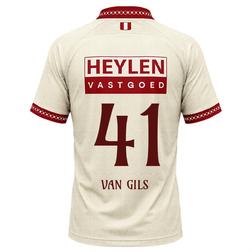 ילדים כדורגל Mathis Van Gils #41 בז' אדום הרחק ג'רזי 2026/27