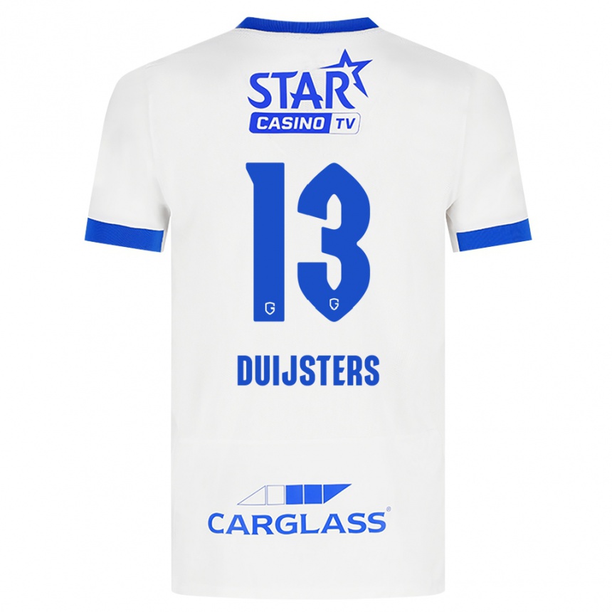 ילדים כדורגל Gwen Duijsters #13 לבן כחול הרחק ג'רזי 2026/27 ילדים כדורגל Gwen Duijsters #13 לבן כחול הרחק ג'רזי 2026/27