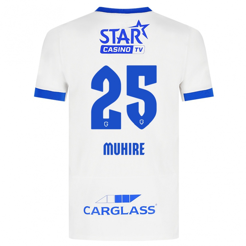 ילדים כדורגל Ian-Confiance Muhire #25 לבן כחול הרחק ג'רזי 2026/27 ילדים כדורגל Ian-Confiance Muhire #25 לבן כחול הרחק ג'רזי 2026/27