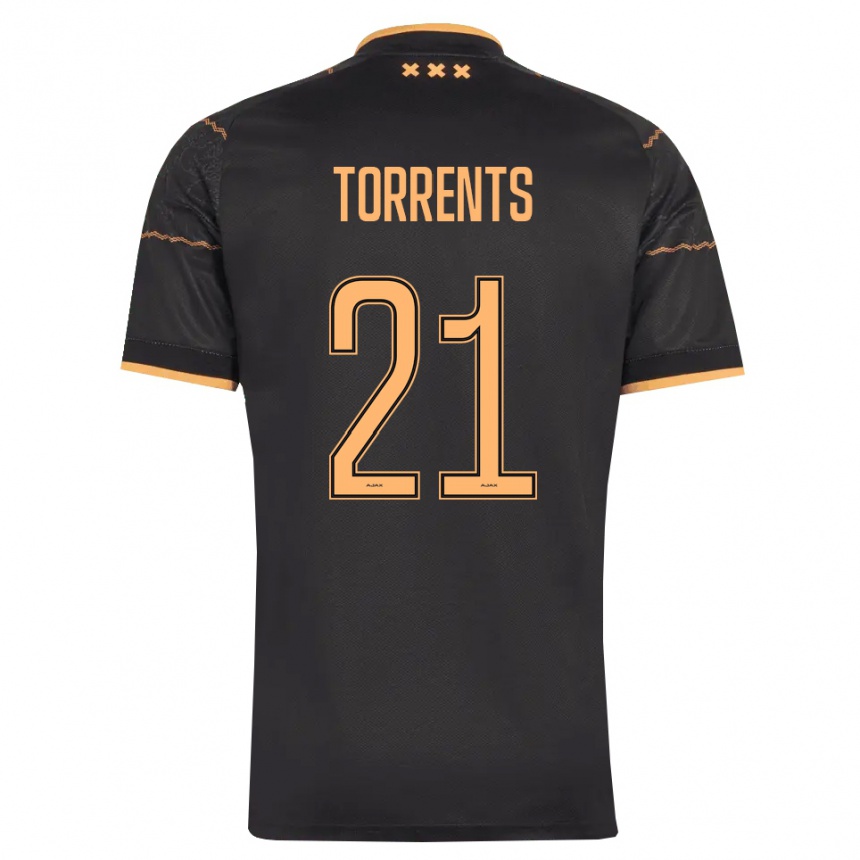 ילדים כדורגל Jofre Torrents #21 שחור כתום הרחק ג'רזי 2026/27