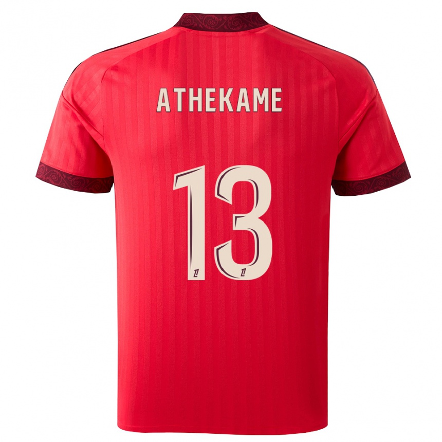 ילדים כדורגל Zachary Athekame #13 בורגונדי אדום לבן הרחק ג'רזי 2026/27