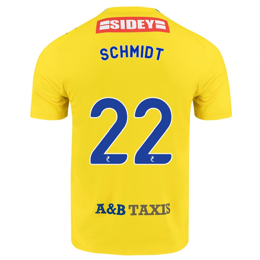 ילדים כדורגל Danny Schmidt #22 צהוב כחול שחור הרחק ג'רזי 2026/27 ילדים כדורגל Danny Schmidt #22 צהוב כחול שחור הרחק ג'רזי 2026/27