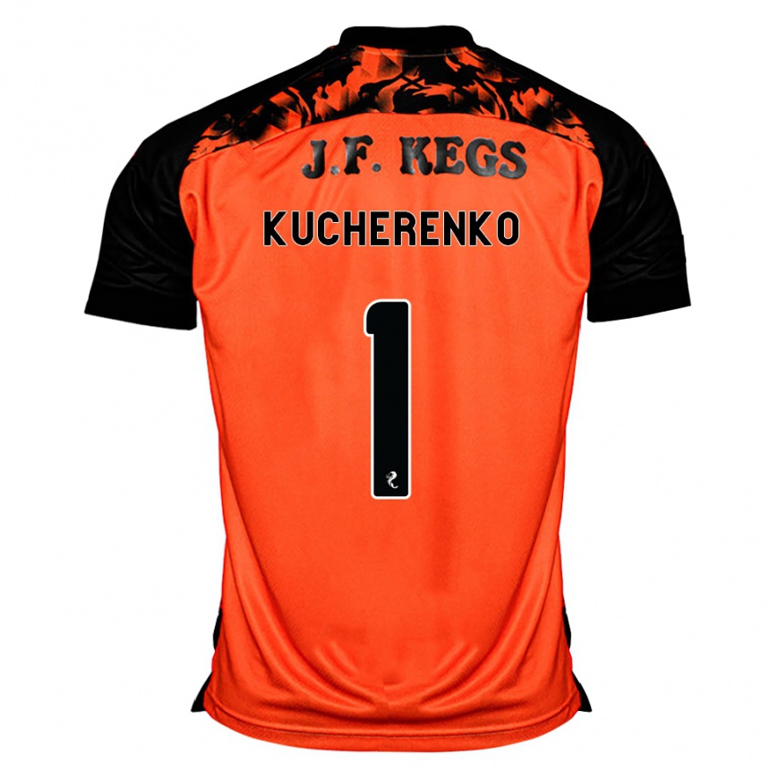 גברים כדורגל Yevgeniy Kucherenko #1 כתום שחור לבן ג'רזי ביתית 2026/27 גברים כדורגל Yevgeniy Kucherenko #1 כתום שחור לבן ג'רזי ביתית 2026/27