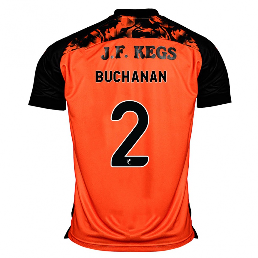 גברים כדורגל Marcus Buchanan #2 כתום שחור לבן ג'רזי ביתית 2026/27