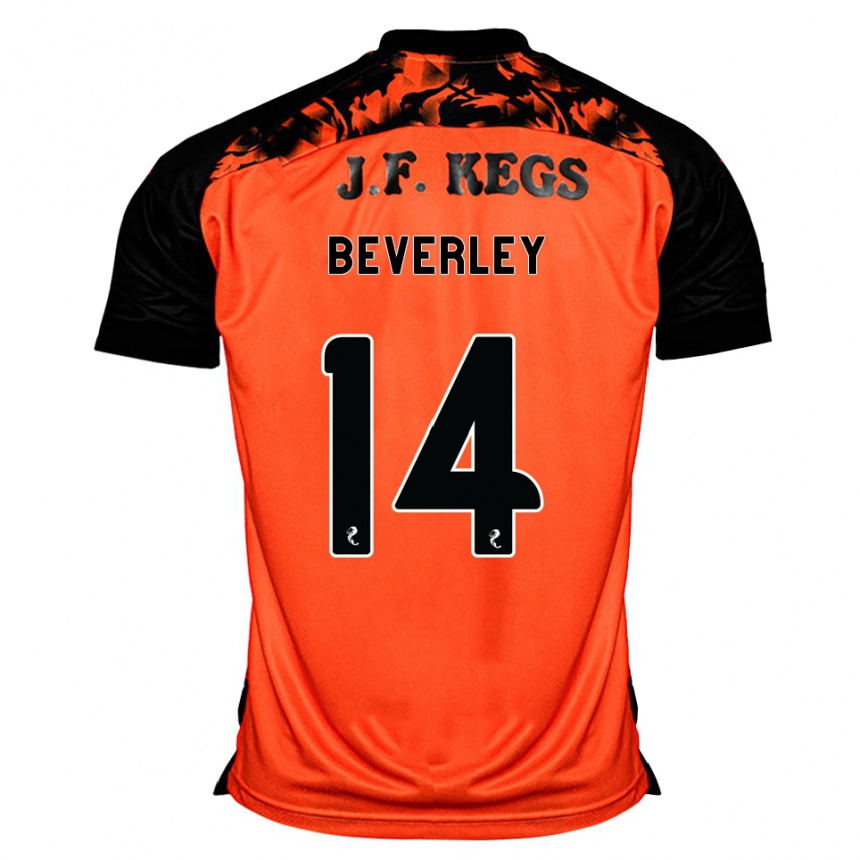 גברים כדורגל Cian Beverley #14 כתום שחור לבן ג'רזי ביתית 2026/27