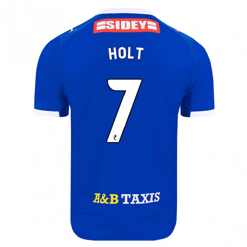 גברים כדורגל Jason Holt #7 כחול אדום צהוב ג'רזי ביתית 2026/27 גברים כדורגל Jason Holt #7 כחול אדום צהוב ג'רזי ביתית 2026/27