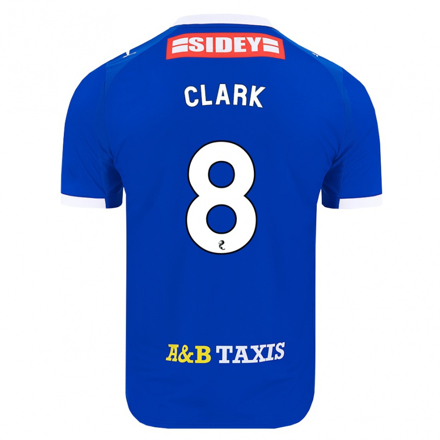 גברים כדורגל Hannah Clark #8 כחול אדום צהוב ג'רזי ביתית 2026/27