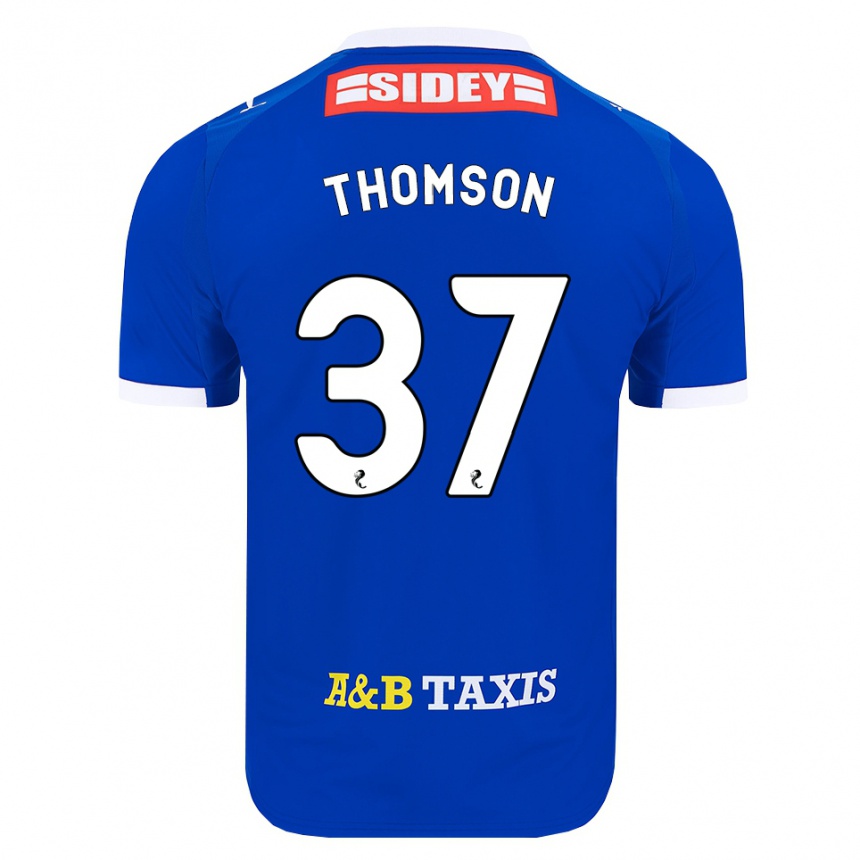גברים כדורגל Kyle Thomson #37 כחול אדום צהוב ג'רזי ביתית 2026/27