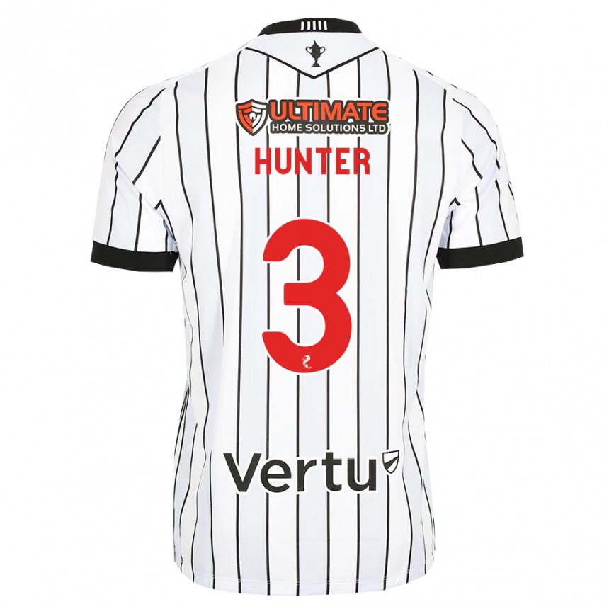 גברים כדורגל Lyle Hunter #3 לבן שחור אדום ג'רזי ביתית 2026/27