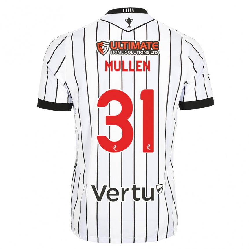 גברים כדורגל Ryan Mullen #31 לבן שחור אדום ג'רזי ביתית 2026/27 גברים כדורגל Ryan Mullen #31 לבן שחור אדום ג'רזי ביתית 2026/27