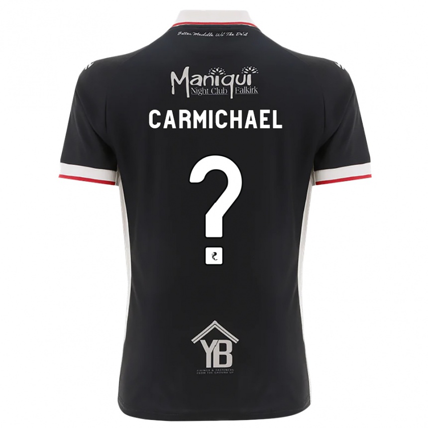 גברים כדורגל Liam Carmichael #0 שחור לבן אדום ג'רזי ביתית 2026/27 גברים כדורגל Liam Carmichael #0 שחור לבן אדום ג'רזי ביתית 2026/27
