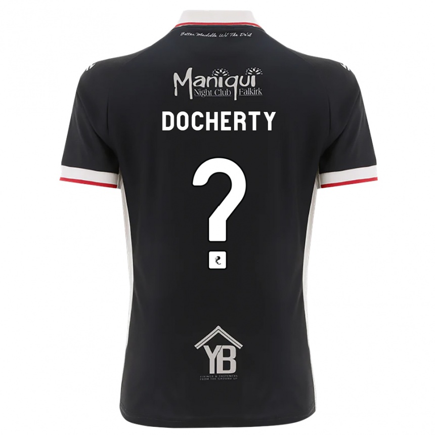 גברים כדורגל Rachel Docherty #0 שחור לבן אדום ג'רזי ביתית 2026/27