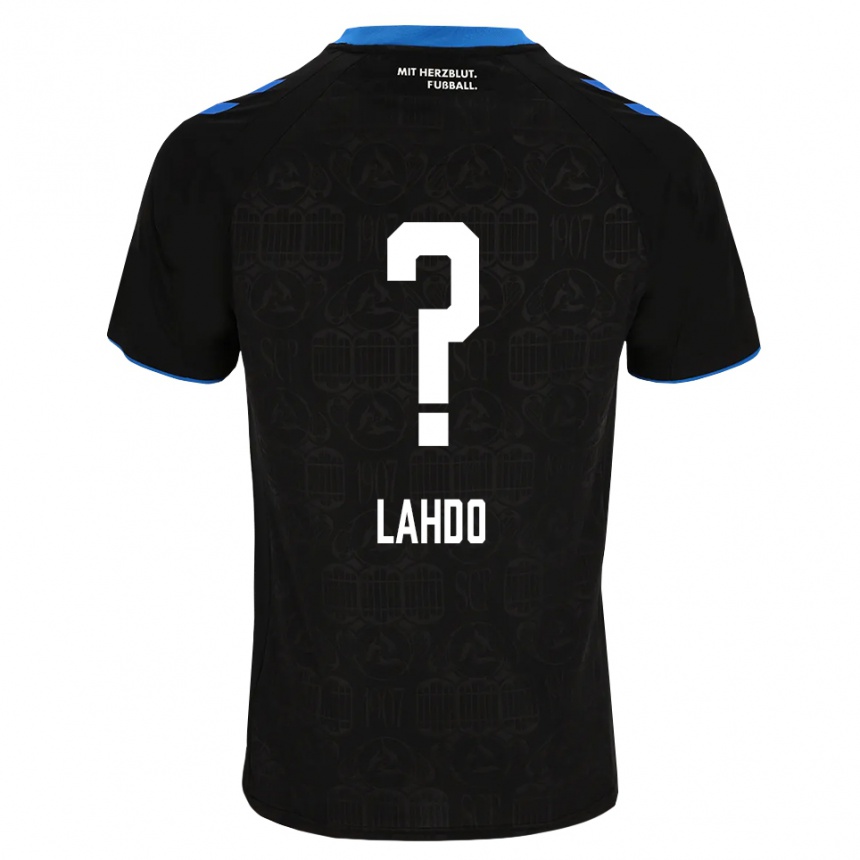 גברים כדורגל Ninos Lahdo #0 שחור לבן אדום ג'רזי ביתית 2026/27