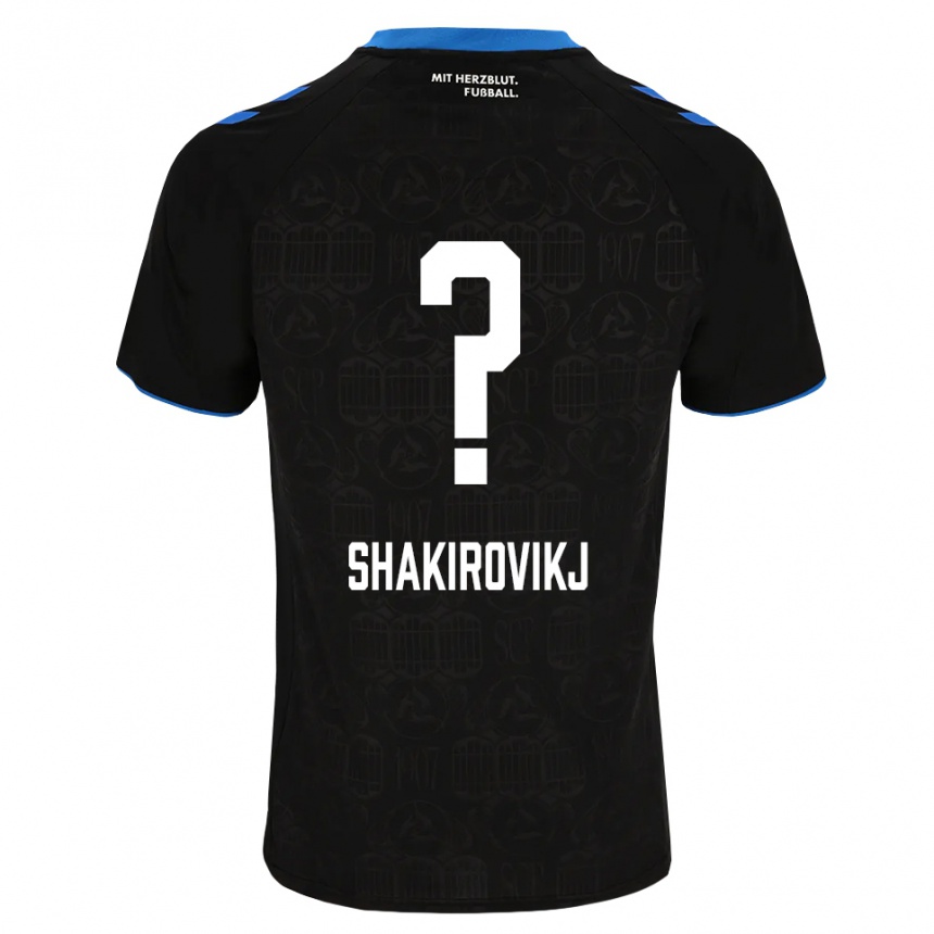גברים כדורגל Diin Shakirovikj #0 שחור לבן אדום ג'רזי ביתית 2026/27