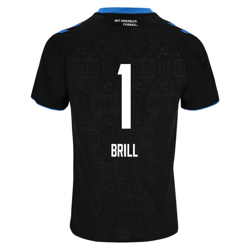 גברים כדורגל Moritz Brill #1 שחור לבן אדום ג'רזי ביתית 2026/27