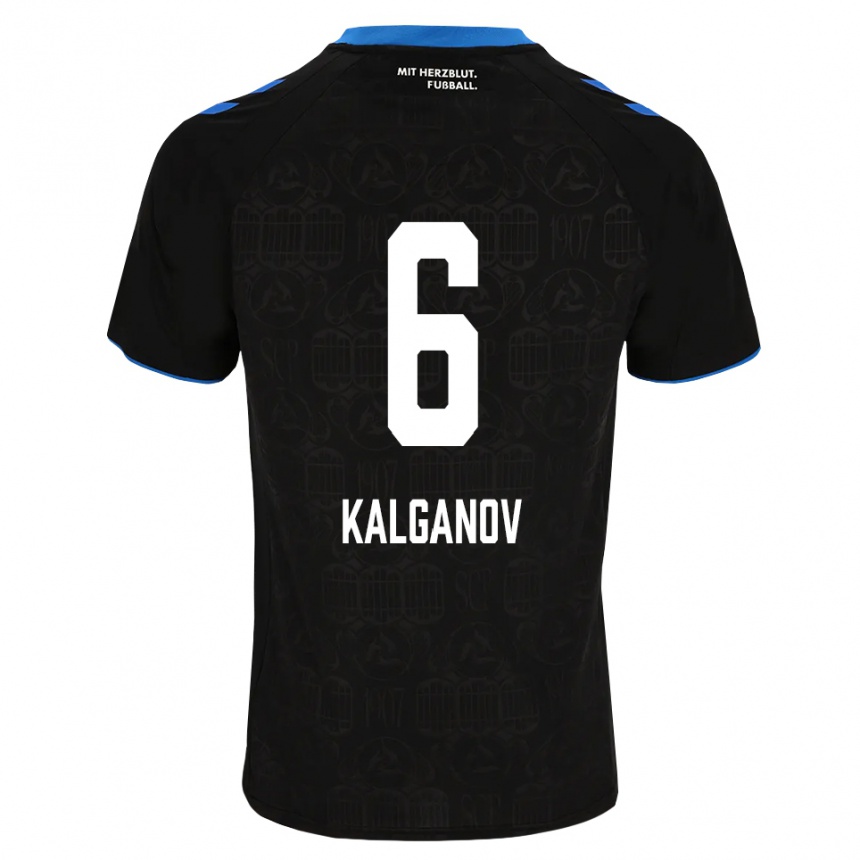 גברים כדורגל Levin Kalganov #6 שחור לבן אדום ג'רזי ביתית 2026/27