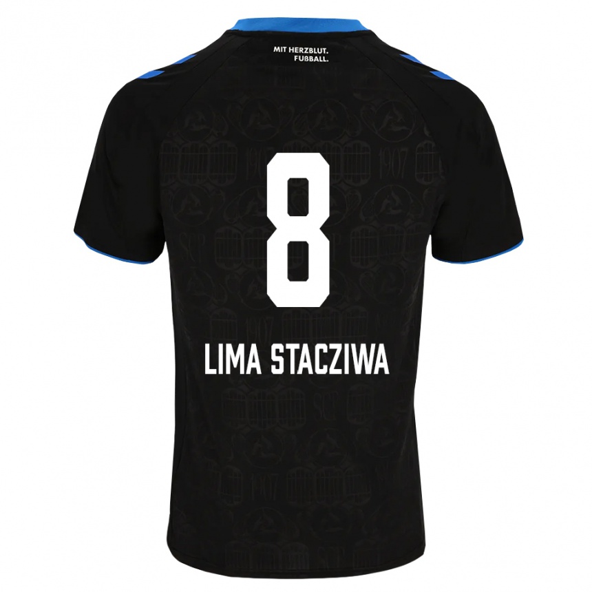 גברים כדורגל Neo Lima Stacziwa #8 שחור לבן אדום ג'רזי ביתית 2026/27