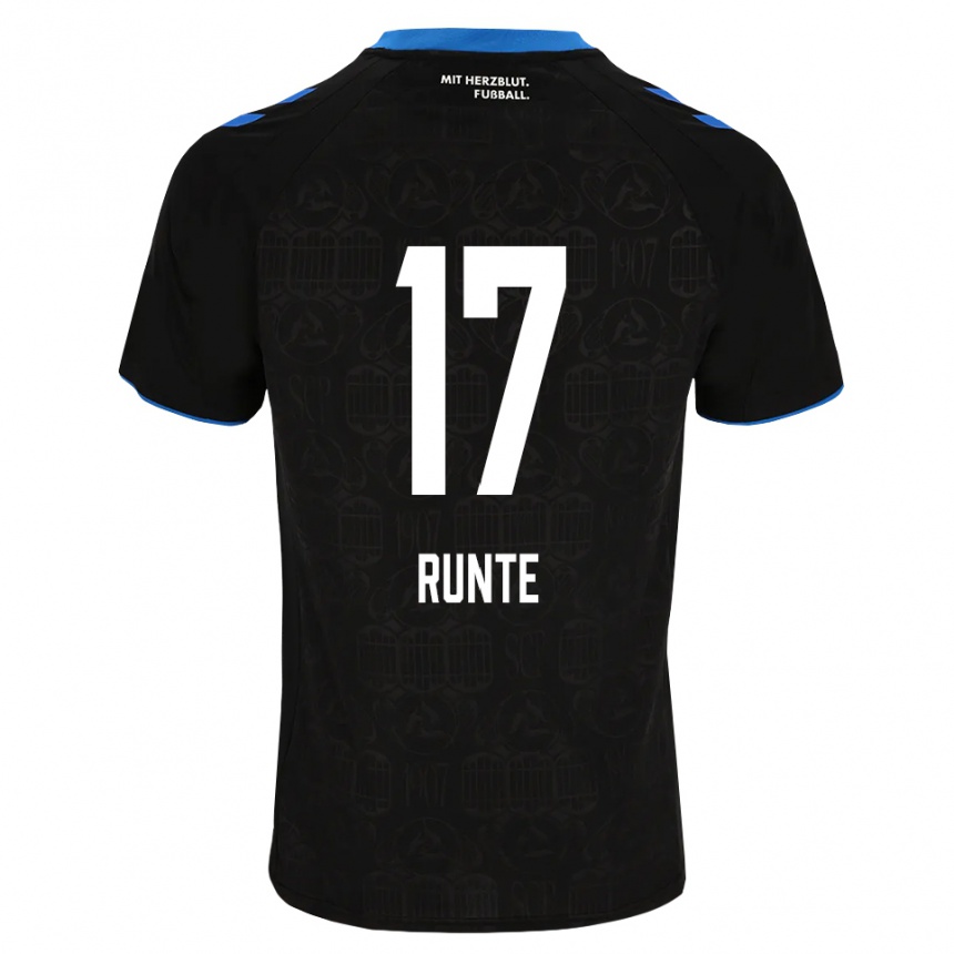 גברים כדורגל Marlon Runte #17 שחור לבן אדום ג'רזי ביתית 2026/27