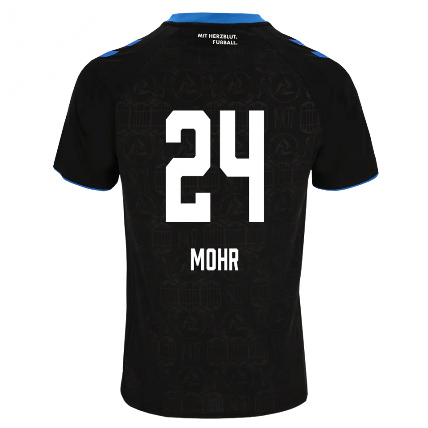 גברים כדורגל Niklas Mohr #24 שחור לבן אדום ג'רזי ביתית 2026/27
