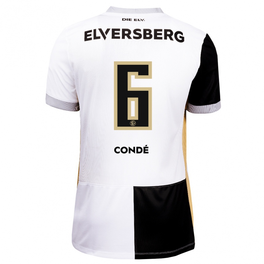 גברים כדורגל עמארה קונדה #6 שחור לבן חום ג'רזי ביתית 2026/27